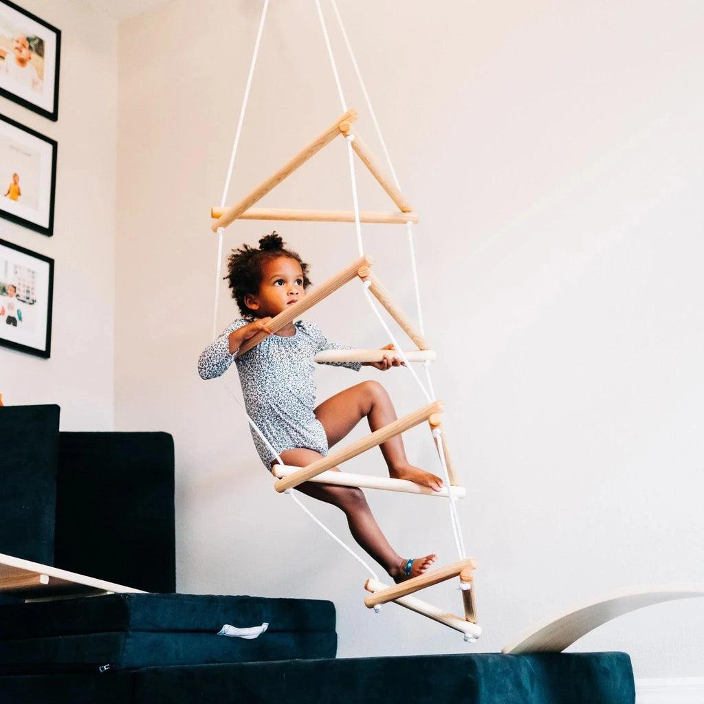WIWIURKA WOODEN CLIMBER | TRIANGULAR ROPE LADDER – Wiwiurka Toys